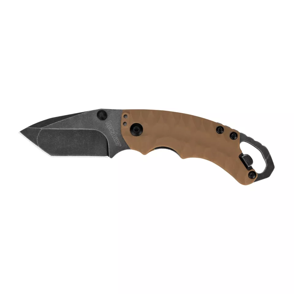 Kershaw Shuffle II 2.6" Plain Edge Tan BlackWash Knife