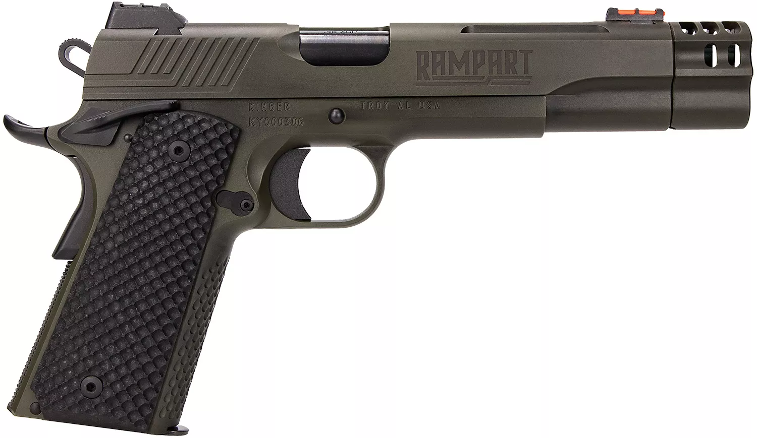 Kimber Mfg.,inc 3000466 Rampart45 ACP 8+1 5" Cerakote Stainless Steel Slide G10 Grip