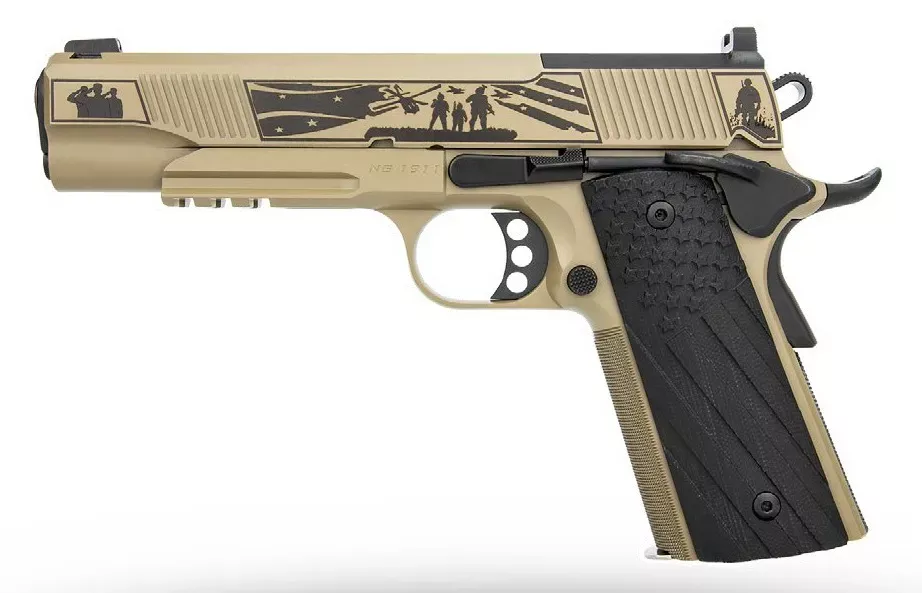 Kimber Mfg, Inc 3700897 Next Gen 45 ACP 7+1 5″ Stainless Deep Crown Barrel, Stainless Stainless Steel Engraved/Optic Ready/Serrated Slide, Satin Stainless Steel Frame W/Beavertail, Black Walnut W/G10