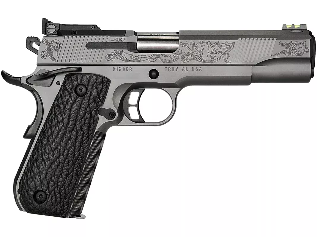 Kimber Midnight Custom First Edition 45 ACP Pistol 5″ Barrel 7+1 Round Gray DLC Slide Black Grip Gray DLC Frame
