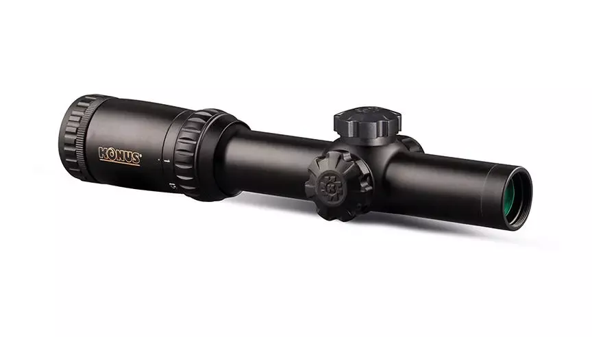 Konus KONUSPRO M-30 Riflescope – 1X-6X24MM Illuminated Circle-Dot Reticle Black Matte