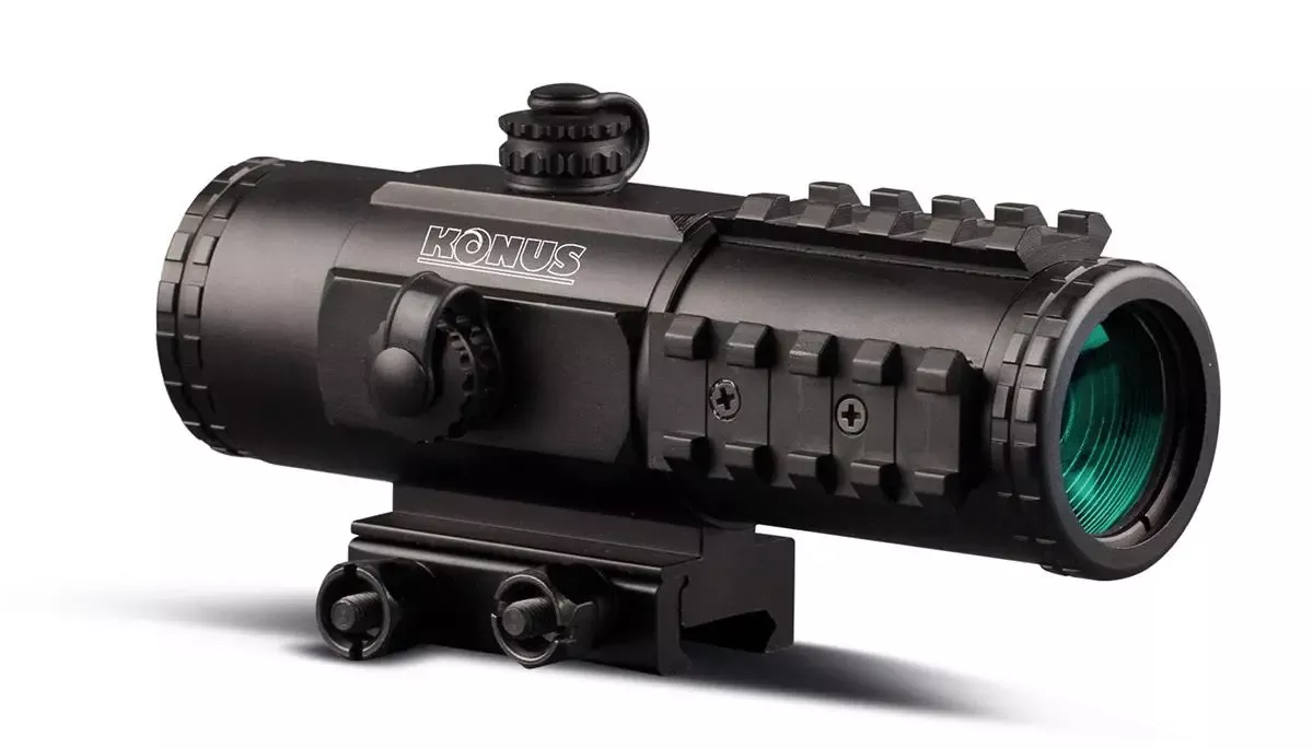 Konus SIGHT-PRO PTS2 Red Dot – 3X30MM Red/Blue Illuminated Reticle