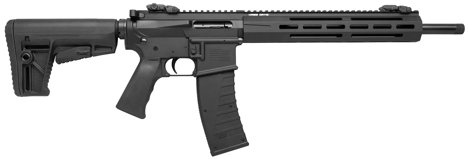 Kriss USA DM22CBL10 DMK22CFull Size 22 LR 15+1 16.50" Black Nitride Threaded Barrel, Black Aluminum Receiver w/Picatinny Rail, M-LOK Handguard, Black 6 Position Synthetic Stock, Black Polymer Grip