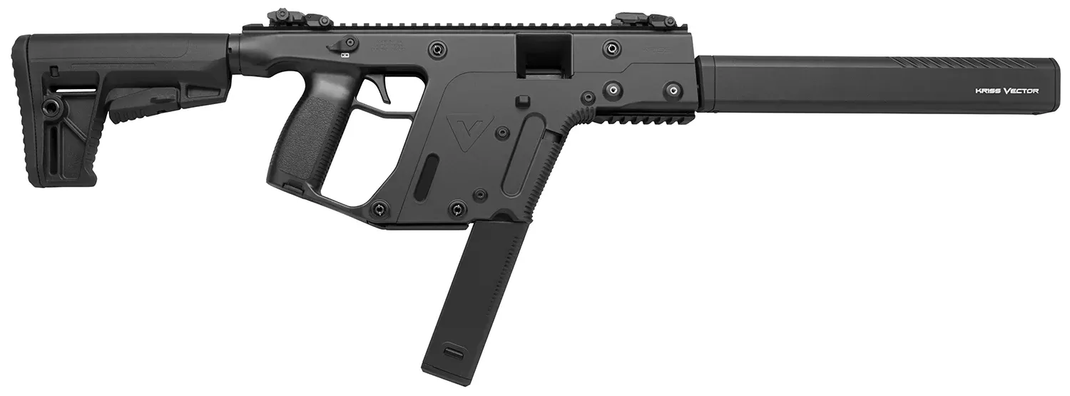 Kriss USA KV90CBL20 Vector CRB G2 9mm Luger 40+1 16″ Black Nitride Steel Barrel, Black Polymer Receiver, 6 Position Black Synthetic Stock, Black Polymer Grip, Right Hand
