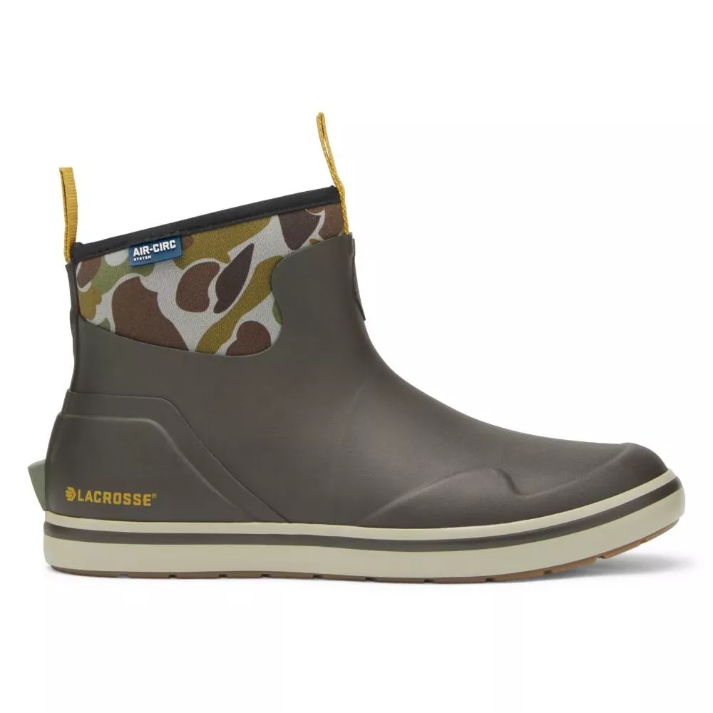 LaCrosse Mens Alpha Deck Boot 6″ Olive/Camo Size 10