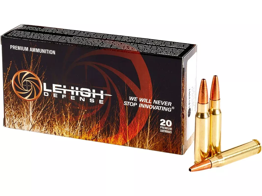 Lehigh Defense CC 308 Winchester Ammo 152 Grain Lehigh Controlled Chaos Solid Hollow Point Lead Free Box of 20