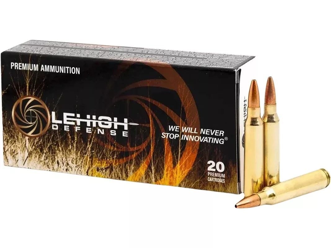 Lehigh Defense Controlled Chaos 223 Remington Ammo 45 Grain Fragmenting Hollow Point Lead Free Box of 20