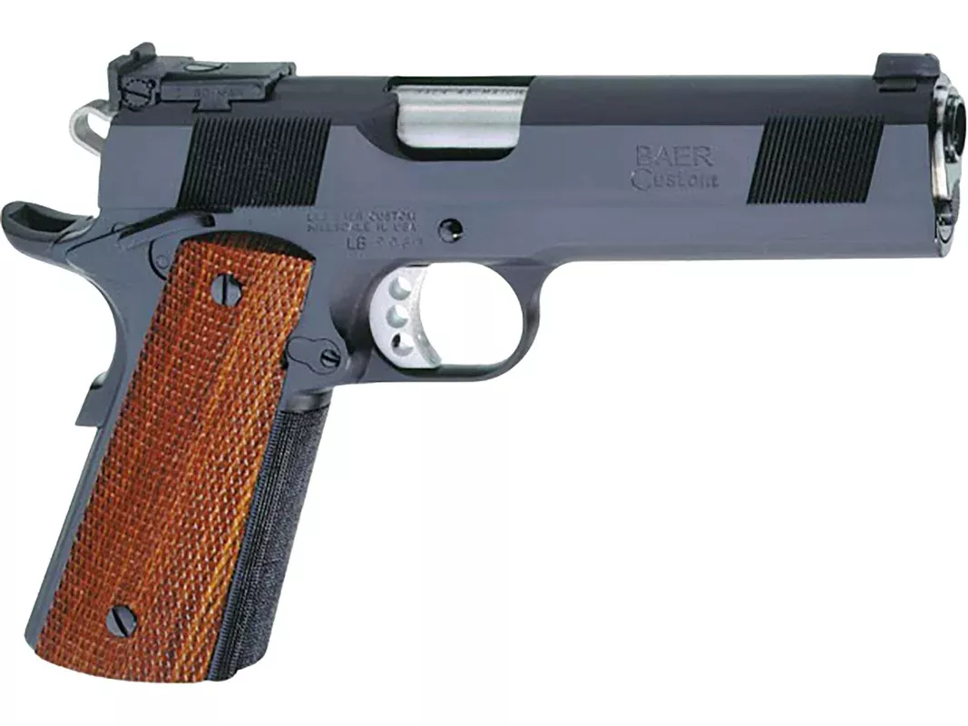Les Baer Custom 1911 Monolith 45 ACP Pistol 5″ Barrel 8+1 Round Blued Slide Cocobolo Grip Blued Frame
