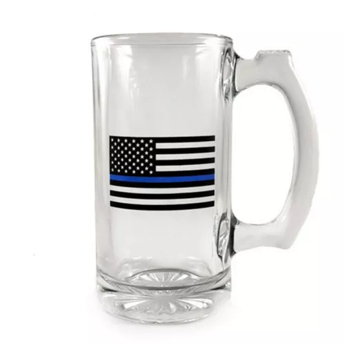Libbey Deco Glass Mug – Thin Blue Line Flag, 12.5 oz UPC: 704438927044