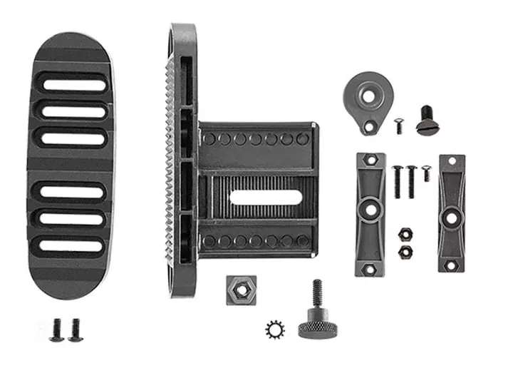 Luth-AR MBA-3 Style Buttplate Assembly3 AxisMedium Pad 85 Duro – Black