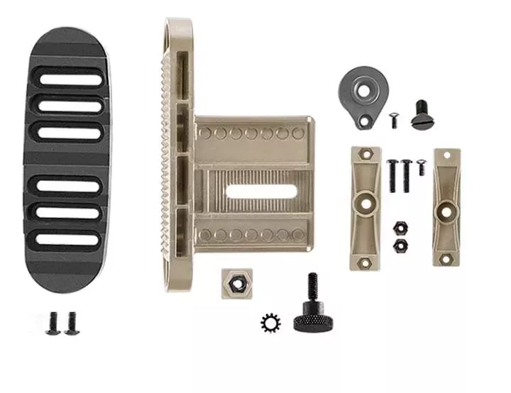 Luth-AR MBA-3 Style Buttplate Assembly3 AxisMedium Pad 85 Duro- Flat Dark Earth