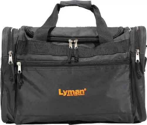 LYMAN HANDGUN RANGE BAG – BLACK NYLON W/CARRY STRAP