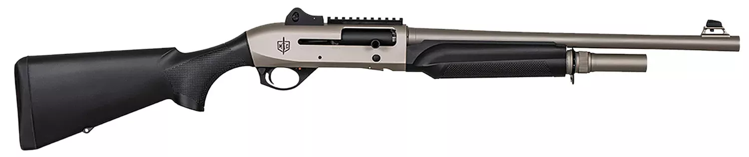 MAC 21000158 2 Tactical Marine 12 Gauge Semi-Auto 3″ 5+1 18.50″ Electroless Marine Nickel Steel Barrel & Picatinny Rail Steel Receiver, Black Fixed Synthetic Stock