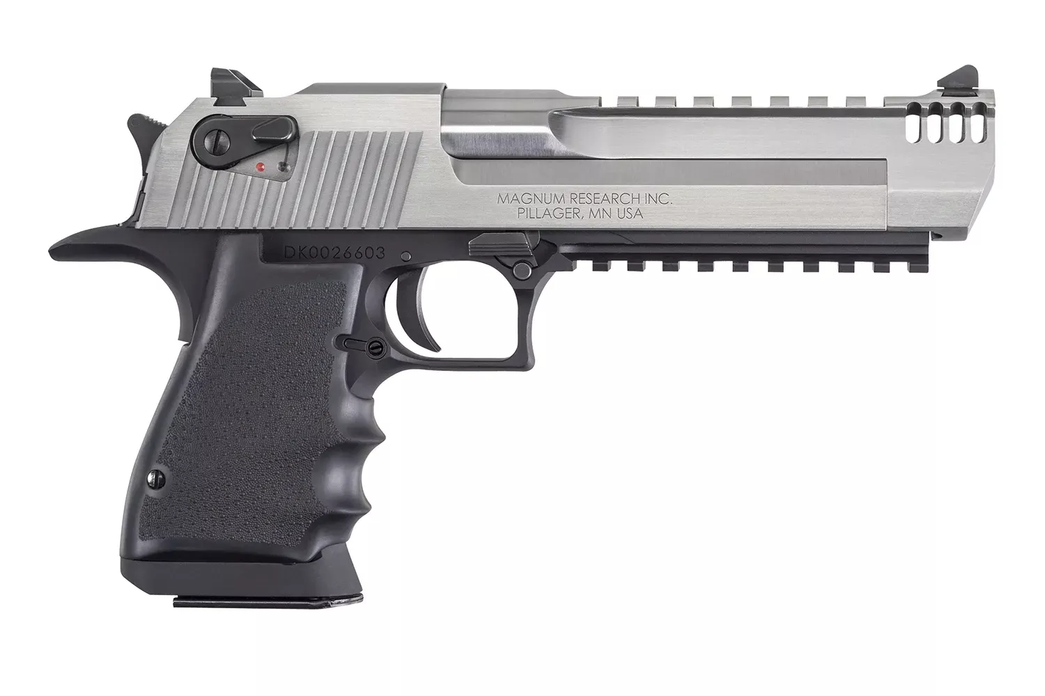 Magnum Research DE44ASIMB Desert Eagle Mark XIX L6 44 Rem MAG 6″ 8+1 Black Hardcoat Anodized Aluminum Frame Stainless Steel Slide Black Polymer Grip