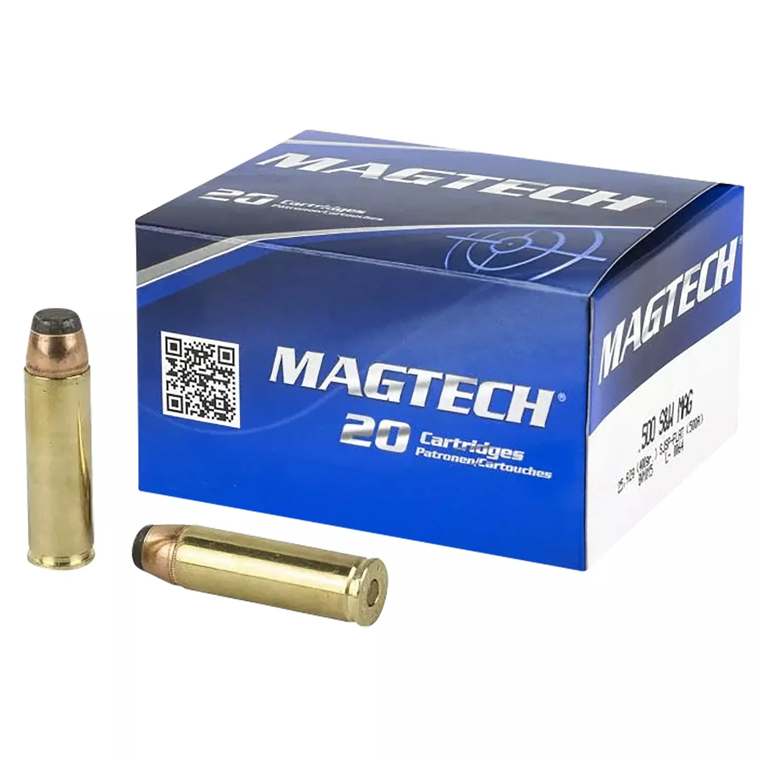 Magtech Ammunition Sport Shooting .500 S&W Magnum 400 gr Semi jacketed soft point, 20-Round Box