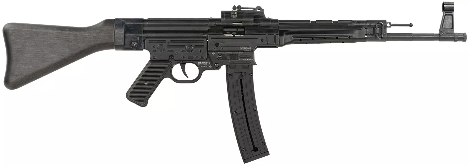 Mauser Rimfire 4440018 STG-44Full Size 22 LR 25+1 16.50" Black Steel Barrel, Black Steel Receiver, Black Wood Fixed Stock