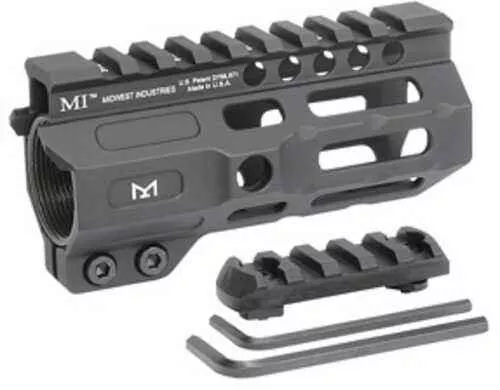 Midwest Industries Combat Rail Handguard 4.5" Length MLOK Black AFALSEdized Finish Includes 5-Slot Polymer Section Bar