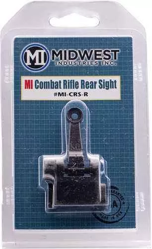Midwest Industries Combat Rifle Flip Up Sight Rear Black for AR-15, M16, M4