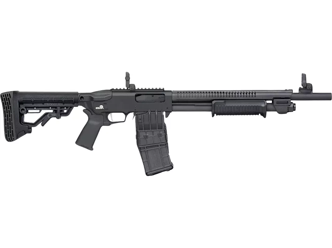 Mossberg 590RM Mag-Fed Pump 12 Gauge Shotgun 18.5″ Black Barrel Black Pistol Grip