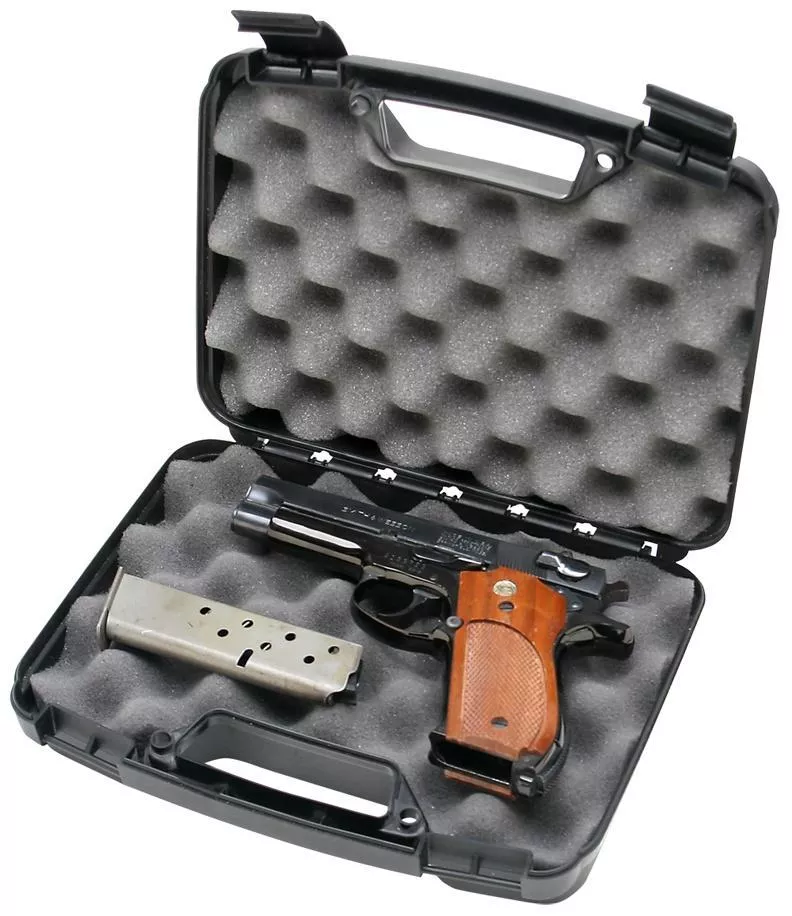 MTM Snap-Latch Single Handgun Case for Up to 4″ Barrels – Black