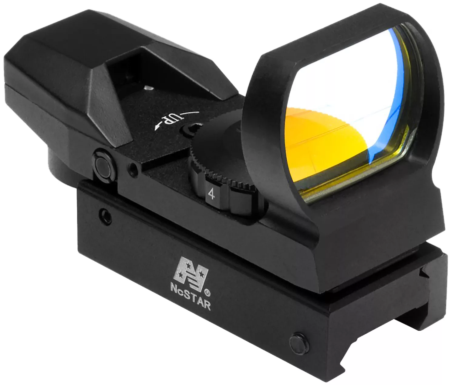 NcStar D4B Red Four Reticle Reflex OpticBlack Anodized 1 x 0.95″ x 1.34″ 3 MOA Red Dot Multi Reticle
