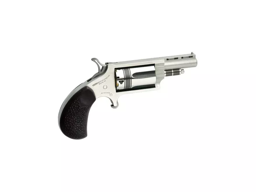 North American Arms Wasp 22 Long Rifle Revolver 1.625″ Stainless Barrel 5 Round Black Grip