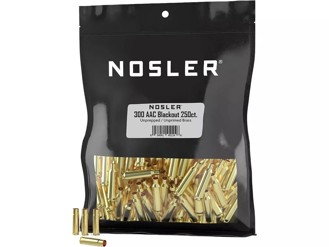 Nosler 300 AAC Blackout Brass Bag of 250