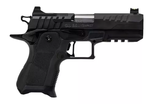 Oa Defense2311 Pro Compact 9mm Luger 15+1 4.25" DLC Black Steel Optic Ready/Serrated Slide, Black Aluminum Frame w/Picatinny Rail, Black Polymer Grip, Ambidextrous