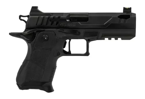 Oa Defense2311 Pro Compact Frame 9mm Luger 15+1 4.25" DLC Black Steel Optic Ready/Serrated Slide, Black Aluminum Frame w/Picatinny Rail, Black Polymer Grip, Ambidextrous
