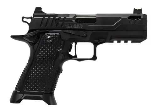 Oa Defense2311 Pro Elite Compact Frame 9mm Luger 21+1 4.25" Ported Barrel, DLC Black Steel Optic Ready/Serrated Slide, Black Aluminum Frame w/Picatinny Rail, Black Aluminum Grip, Ambidextrous