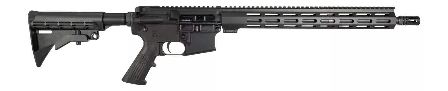One Horse LLC OH-15 300 Blackout 30+1 16″ Black Threaded Barrel, Black Receiver W/Picatinny Rail, M-LOK Handguard, One Horse M4 6 Position Black Polymer Stock, Black A2 Grip, A2 Flash Hider