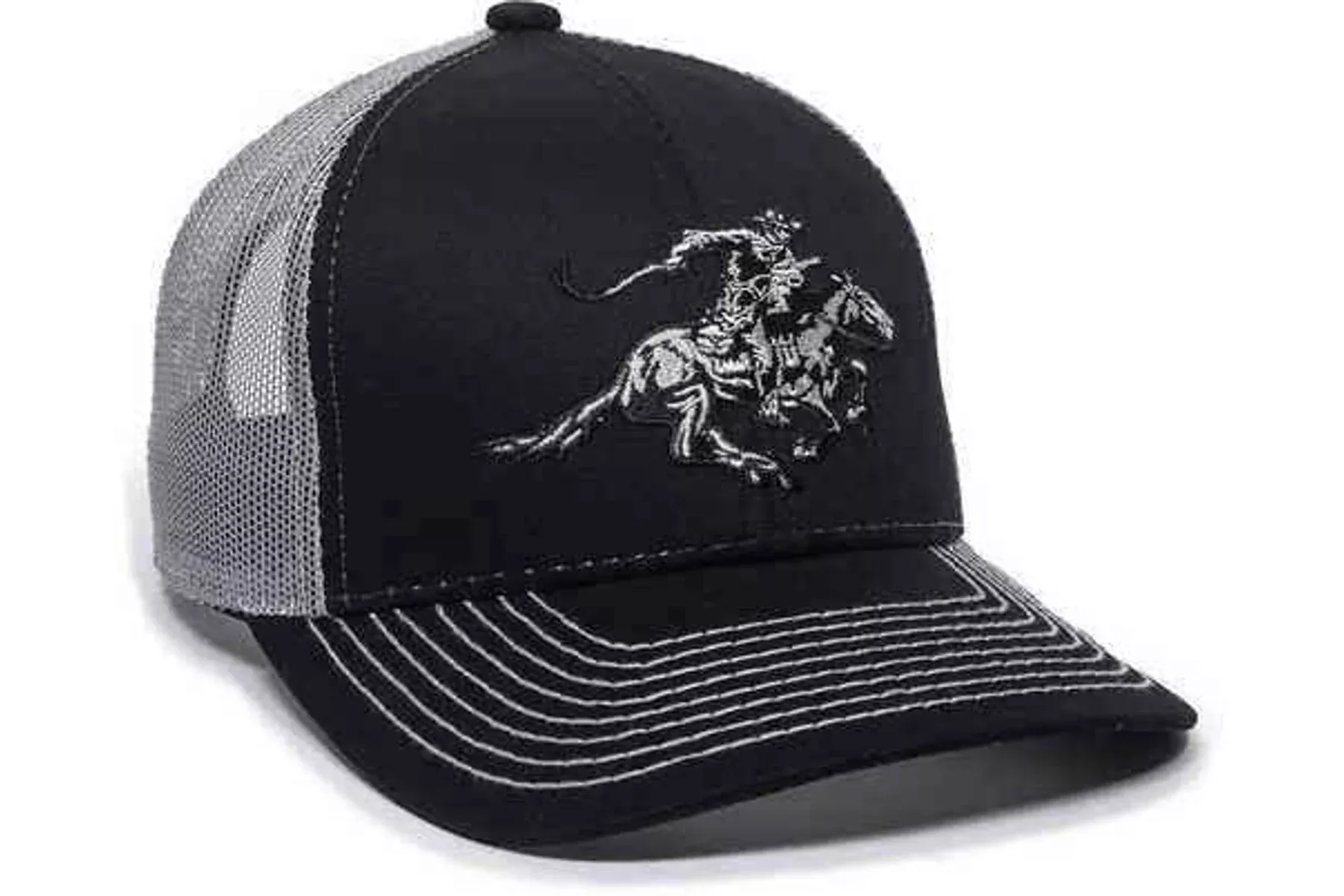 Outdoor Cap Win46B Winchester Cap Cotton Twill Black/Light Gray Structured OSFA