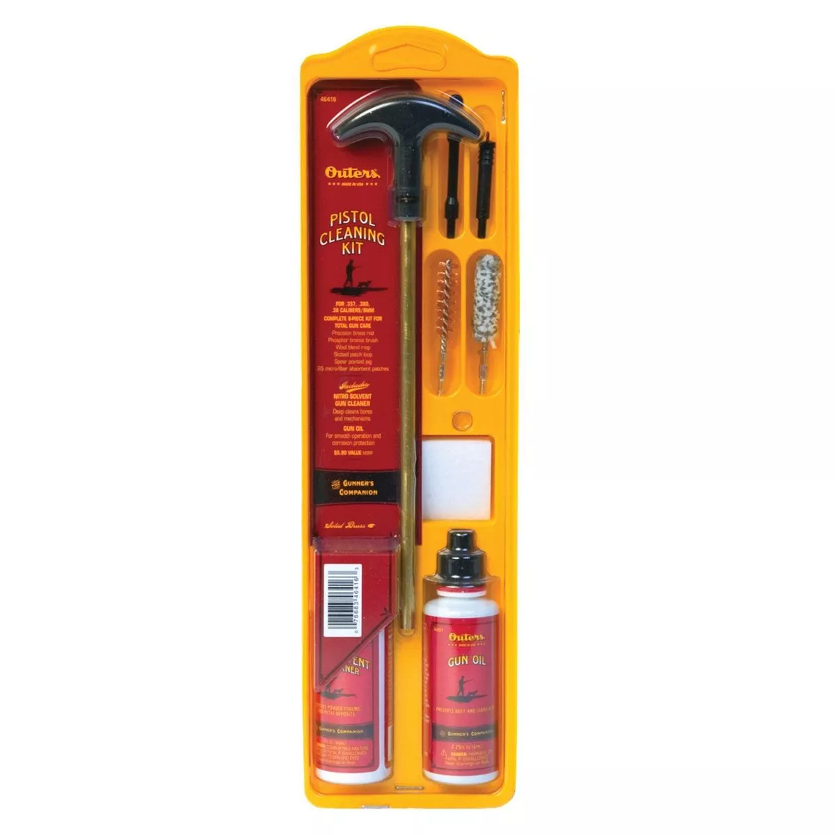 Outers Clamshell Universal Cleaning Pistol Kit - .22 cal