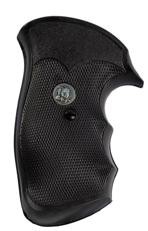 Pachmayr 05056 Decelerator Grip Checkered Black Rubber with Finger Grooves for SW N Frame with Square Butt UPC: 034337050568