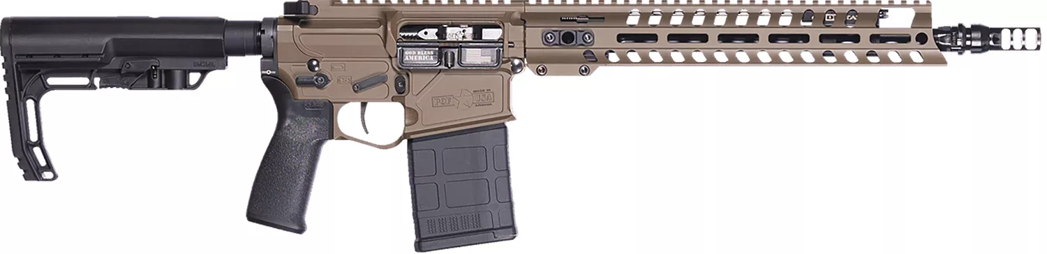 Patriot Ordnance Factory 02064 Rifle Rogue 308 Win 20+1 13.75″ Patriot Brown Cerakote