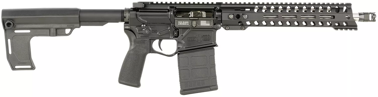 Patriot Ordnance Factory 1665 Rogue308 Win 20+1 12.50″ Black Anodized
