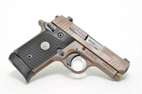 Pistol Sig Sauer P938 Emperor Scorpion Single 9mm Luger 3" G10 Piranha Grip Flat Dark Earth