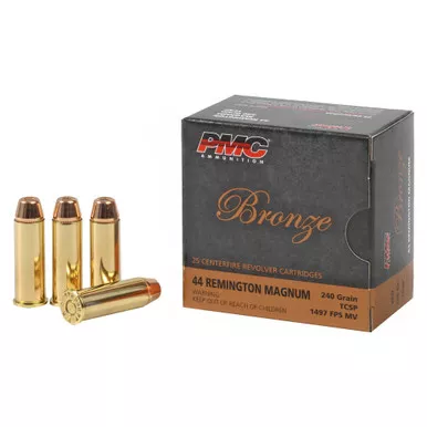PMC Ammunition Bronze - 44 Magnum, 240Gr, Soft Point, 25-Round Box