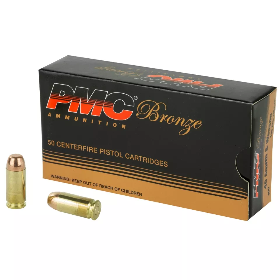 PMC Bronze 40 S&W 165 Grain FMJ Ammunition - 50 Rounds/1000 Rounds