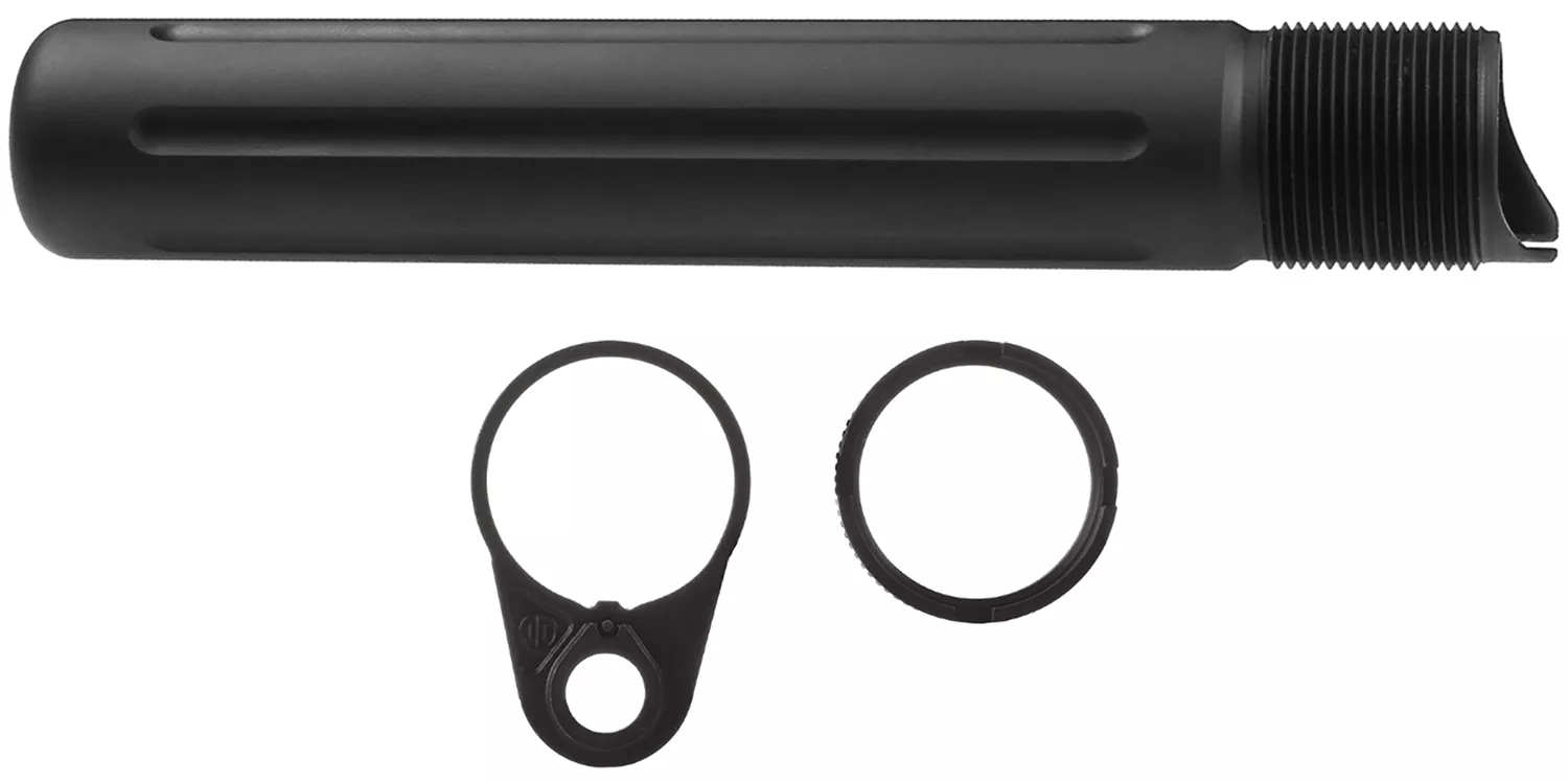 Primary Weapons 4G2BTPB-1F Castle Nut7075 T-6 Aluminum Black Anodized
