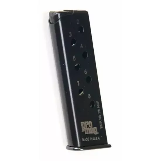 ProMag Beretta 950 BS Magazine .25 ACP Blued Steel 8/RD