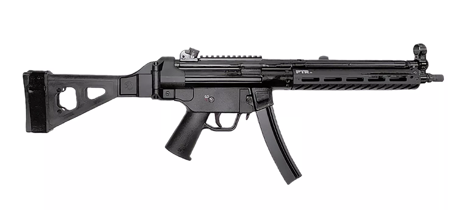 PTR 9LTBR-0090101 9LTBR9mm Luger 30+1 12.50" Black Nitride Threaded Barrel, M-LOK Handguard, Black Anodized Aluminum Receiver w/Picatinny Rail, Black Synthetic SB Tactical Brace, Black Polymer Grip