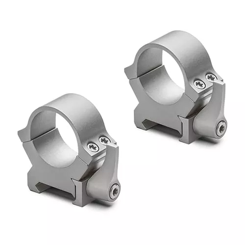 QRW2 1-IN MED SILVER RINGSQRW2 Rings Silver - Medium - 1" - Steel - .85" Ring Height - 5.6 oz - Designed for standard to magnum caliber rifles with high recoils - Especially popular for handguns and large caliber riflehandguns and large caliber rifle