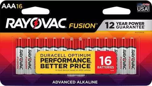 Rayovac AAA High ENREGY Alkaline Batteries Silver/Blue 1.5 Volts 1,123 mAh (16) Single Pack