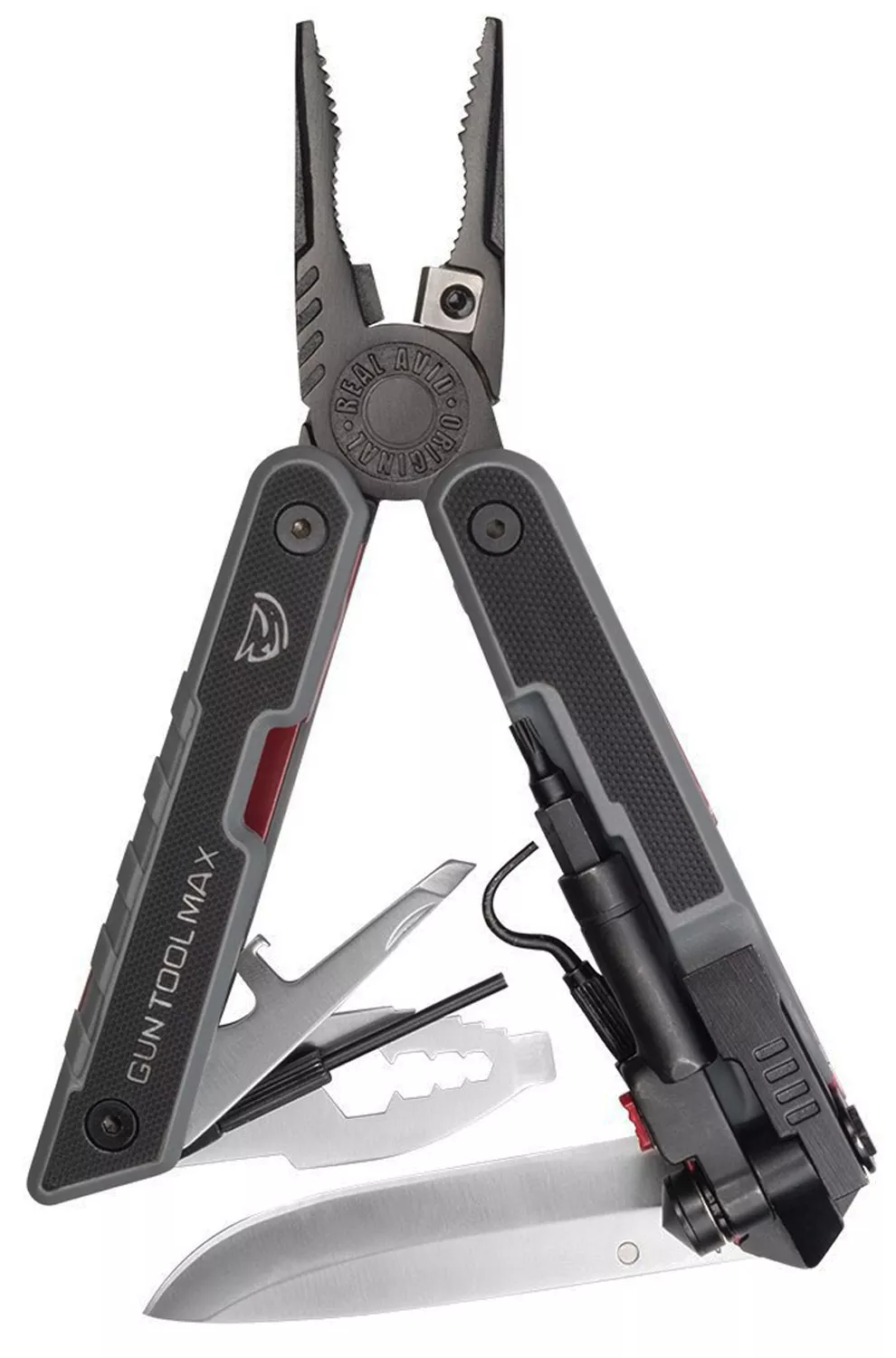 Real Avid AVGTMAX Gun Tool Max Black 3.25″ 440 Stainless Steel Plain G10 Black Handle