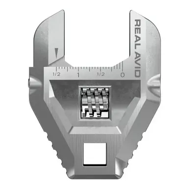Real Avid Master-Fit Adjustable Wrench | Adjust Up to 1.5″ | Crowfoot Design for Use with Torque Wrench | Silver | AVMFAW