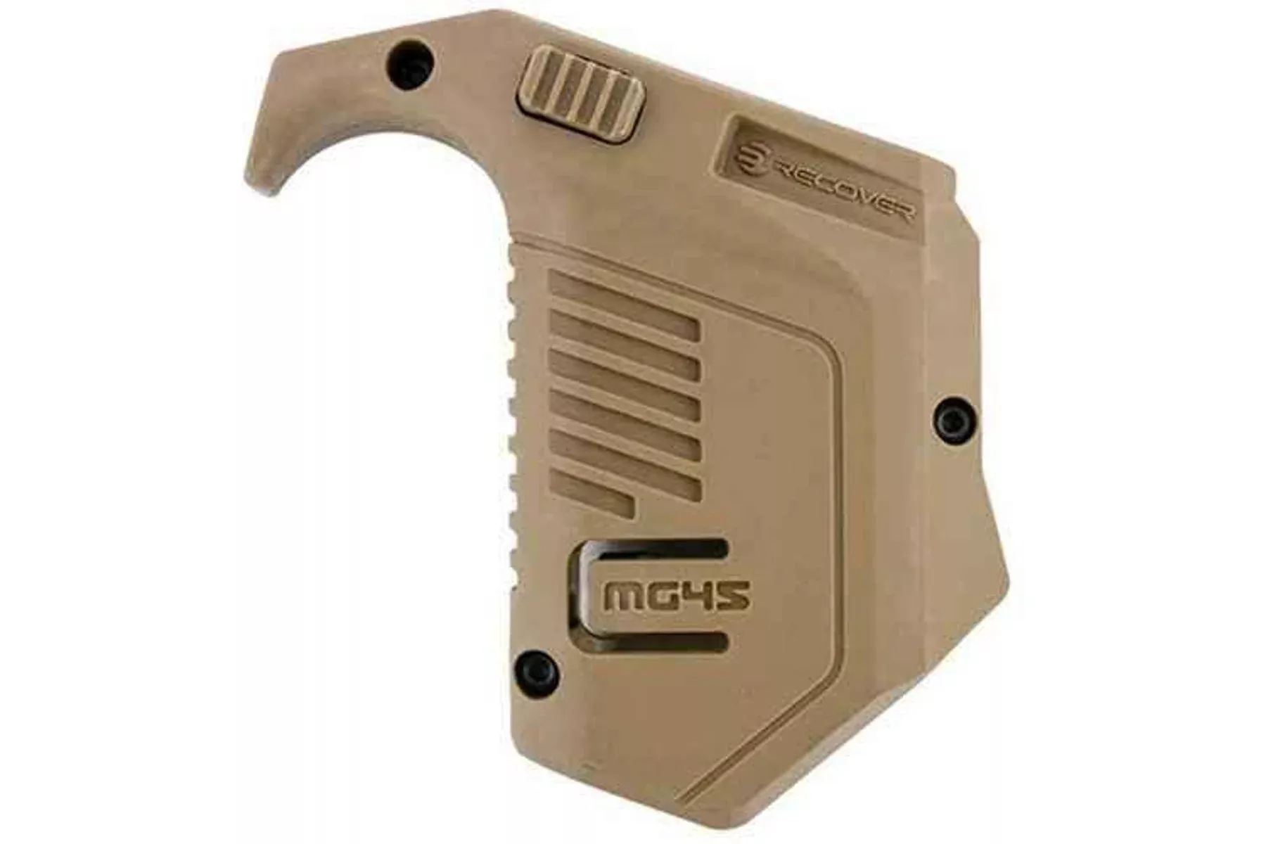 Recover Tactical Angled Mag Pouch Tan Polymer For Glock 10mm Auto, 45 ACP Double Stack Magazines