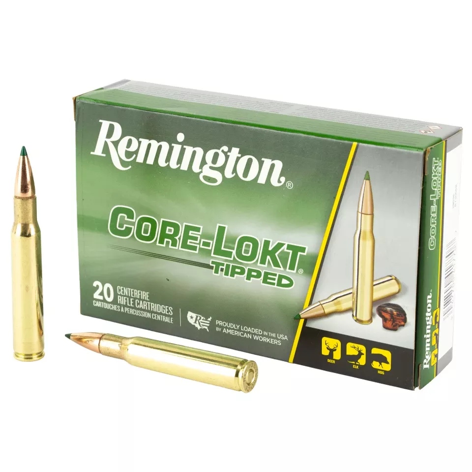 Remington 30-06 Springfield 165 Grain Core-Lokt Tipped Ammunition - 20 Rounds/200 Rounds