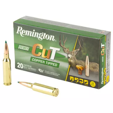 Remington Premier CuT, 6.5 Creedmoor, 120 Grain, Copper Tipped, 20 Round Box R22334