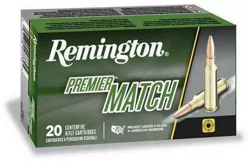 Remington Premier Match 223 Rem 52 Gr HPBT Ammo - 20 Rounds for Superior Match Shooting
